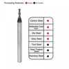 sourcing map Square Nose End Mill, 2mm Tip Dia Solid