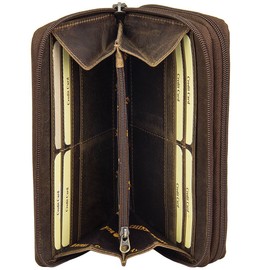 Greenburry Vintage Wallet Leather 20 cm braun