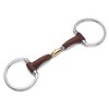 Cavalon Eggbutt Lozenge Leather Covered Snaffle Bit (4.75")