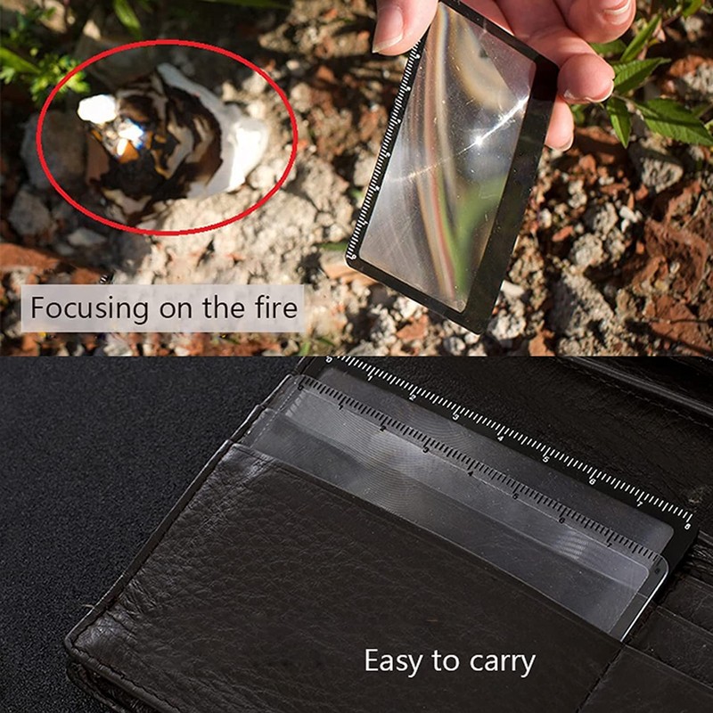 Credit Card Magnifier Card 3X - Slim Pocket Magnifying Glass