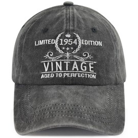70th Birthday Gifts for Women Men, Funny Embroidered Limited Edition 1954 Hat, Adjustable 70 Years Old Birthday Mother Day Party Supplies Hat