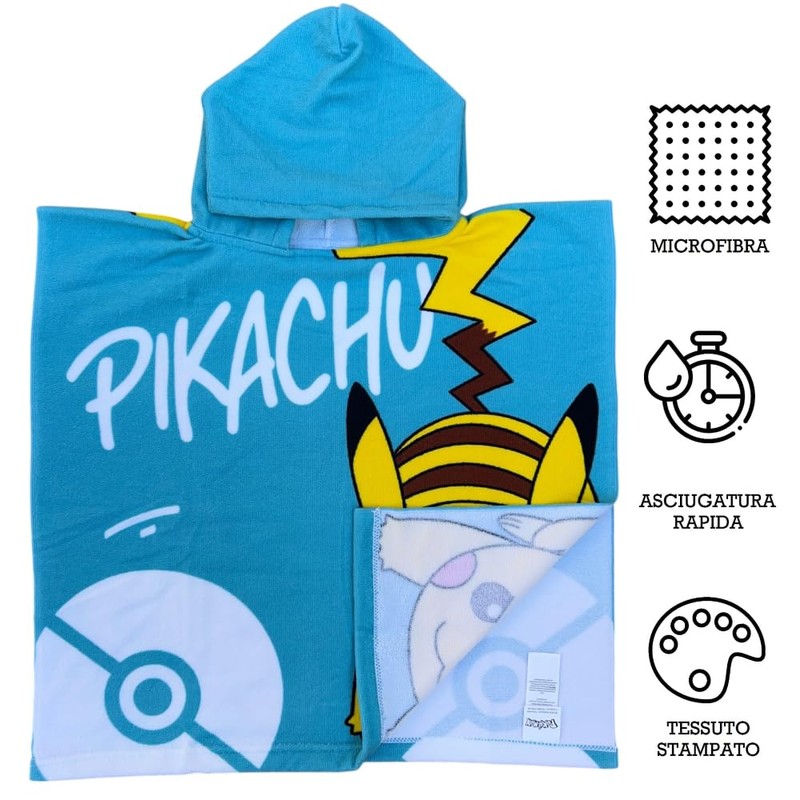 CARTOON Beach Poncho Bathrobe for Children Size 55 x 110