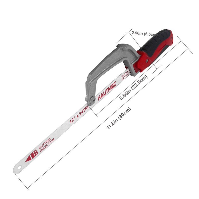 HAUTMEC Mini Hacksaw - Compact Hand Hack Saw Metal Frame