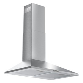 Borrallio Range Hood 30 inch, Wall Mount Range Hood with Ducted/Ductless Convertible Duct, Stainless Steel Stove Vent Hood with Aluminum Filters, 3 Speed Exhaust Fan, LED Light, Push Button Control