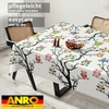 ANRO Oilcloth Tablecloth Wax Tablecloth Washable Garden Tablecloth Round Oval