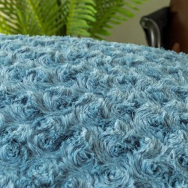 LANANAS Luxury Soft Plush Faux Fur Throw Pillow Covers for Couch Decorative Mongolian Fur Throw Pillow Covers Pack of 2 (20"x 20", Light Blue)