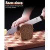 Naitesen 3PCS Serrated Bread Knife and Butter Knife Set