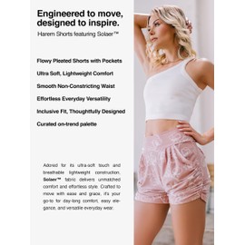 Conceited Shorts for Women High Waisted with Pockets - Casual - Comfy - Lounge - Soft - Spandex - Cotton Blossom - Large - X-Large