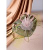 Zinniday Derby Fascinators Hat for Women - Pink and Green