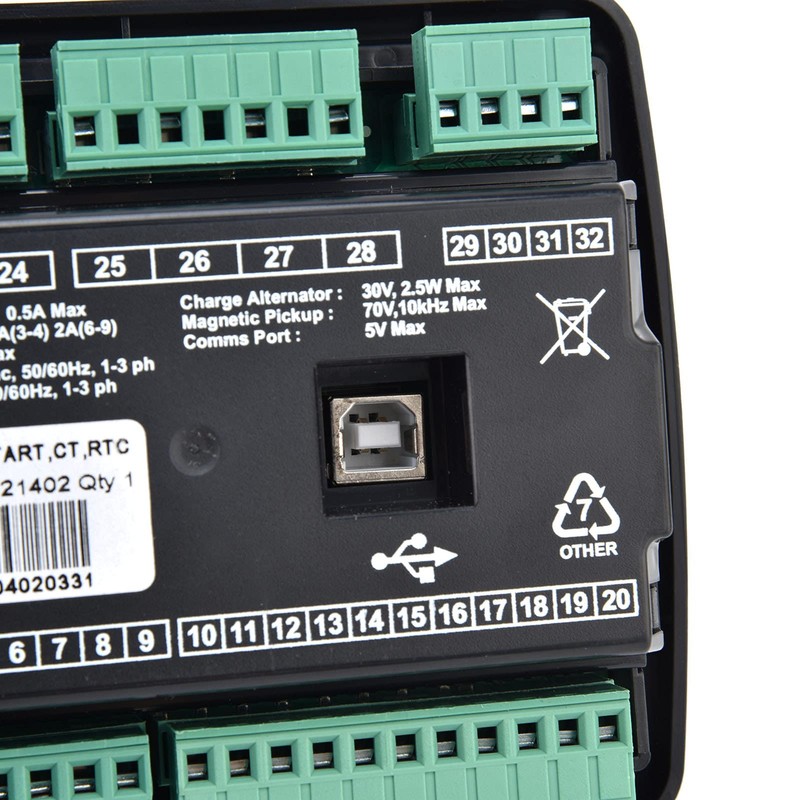 Genset Controller Self Starting Generator Controller LCD Display 3 Phase