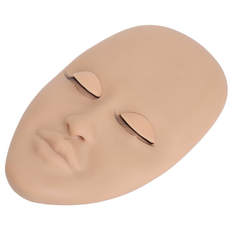 Eyelash Extension Face Mannequin 3 Pairs Removable Eyelids Single Layer