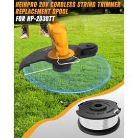 HEINPRO Weed Eater String Replacement Spool, 7-Pack String Trimmer Line, Weed Trimmer Line 0.065-Inch Compatible Cordless String Trimmer (7*Line Spool + 1*Trimmer Cap)