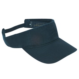 Dorfman Hat Co. Men's Garment Washed Twill Visor (Navy)