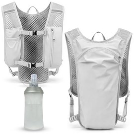 Chaleco de Hidratación para Correr, Mochila de Hidratacion de Malla 3D Transpirable,con Bolsillo para Teléfono,Viene con botella suave de 250ml,para ciclismo,senderismo,correr,para mujeres y hombres