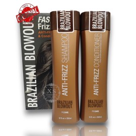 Brazilian Blowout NEW Brazilian Blowout Anti-Frizz Shampoo & Conditioner 12oz - FRESH