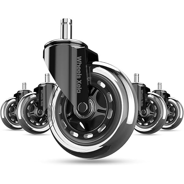 Office Chair Casters, Set of 5, for Desk & Gaming