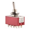 Heschen MTS-402 ON-ON 4PDT Miniature Toggle Switch, 12 Pin, 2A,