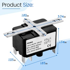 APFR-380 90-980 24V AC Heavy-Duty Fan Relay – Single Pole SPST – Isolated AC Switch for HVAC blowers, humidifiers, Goodman blowers, Heat sequencers – Includes Universal Bracket (1)