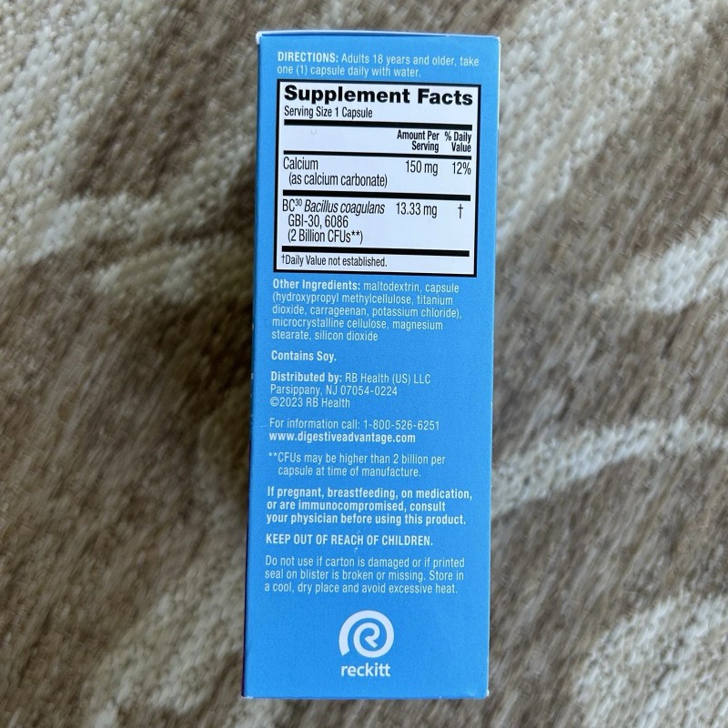 Digestive Advantage Daily Probiotics 4 in 1 30 Capsules EXP