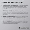 OneBlade Soporte vertical para cepillo para polvo de afeitado (plateado)