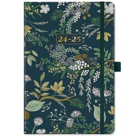 Academic Diary 2024-2025 - A5 Diary 2024-2025 Week to View, August 2024 - July 2025, 12 Months Diary with Elegant Hardcover, Elastic Pen Loop, Back Pocket, 21.3 x 14.7 x 1.6 cm