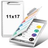 Chivertion 1 Pcs Aluminum 11'' x 17'' Clipboard with Storage