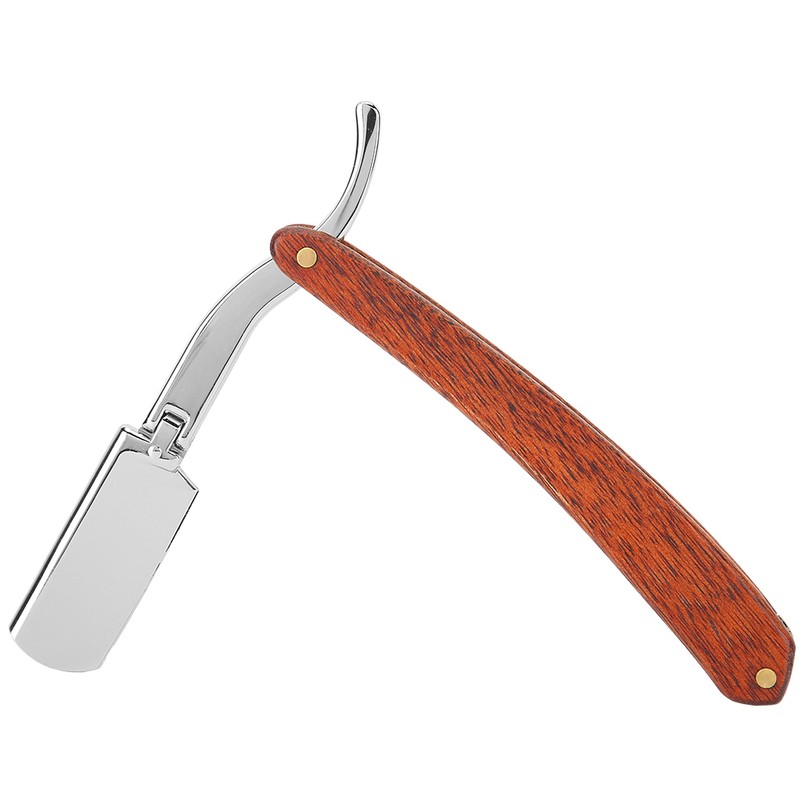 Manual Razor Professional Men Male Wooden Handle Folding Shaver Blade