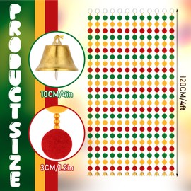 Suncalla 12 Pcs Diwali Decorations Hindu Temple Mandir for Home Marigold Garland 4 ft Long Artificial Marigold Flowers with Gold Bells Decor for Home, Pooja, Diwali, Wedding, Christmas(Colorful)