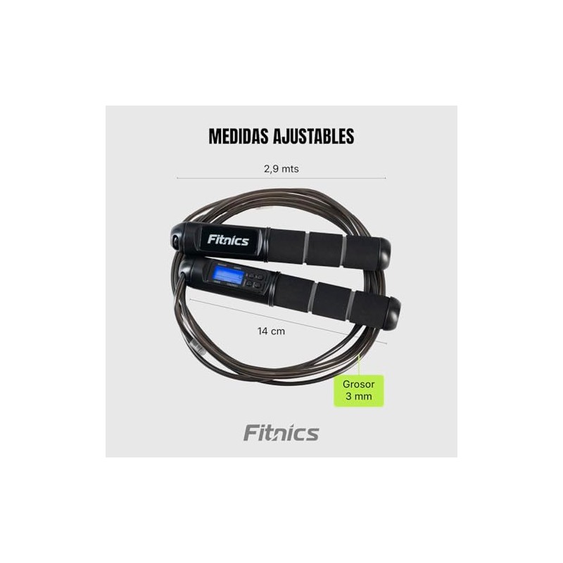 Cuerda para Saltar Crossfit Ajustable - Cordón Tejido Grueso -