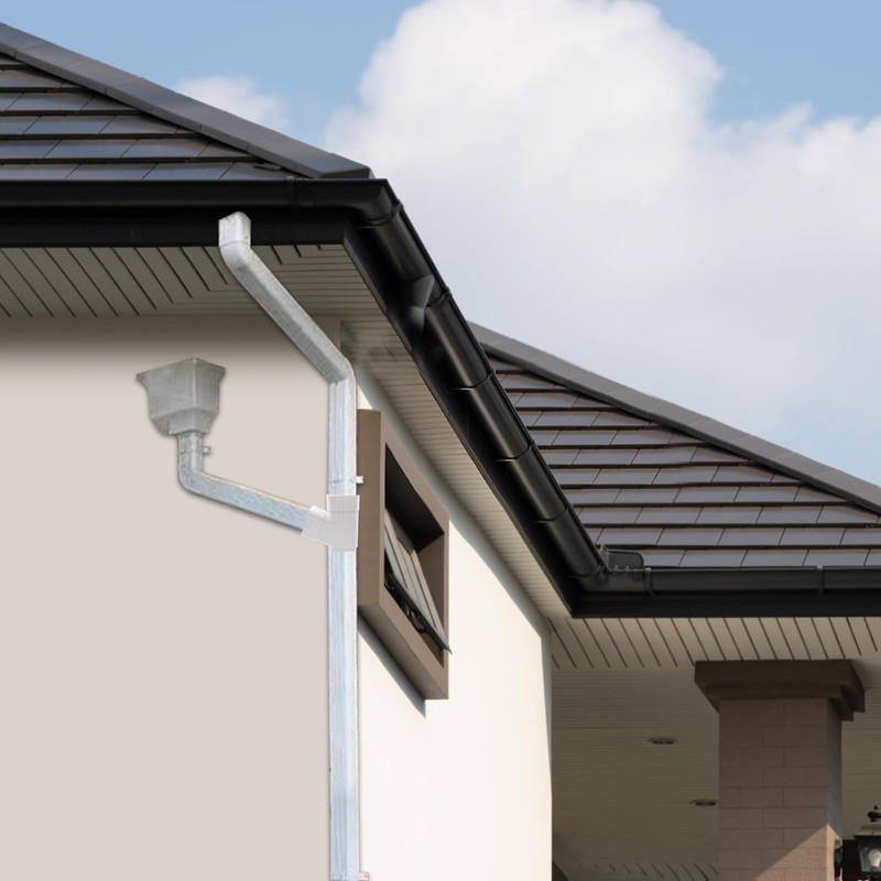 Downspout Y Shape Connector, White PVC Gutter Downspout Extensions for