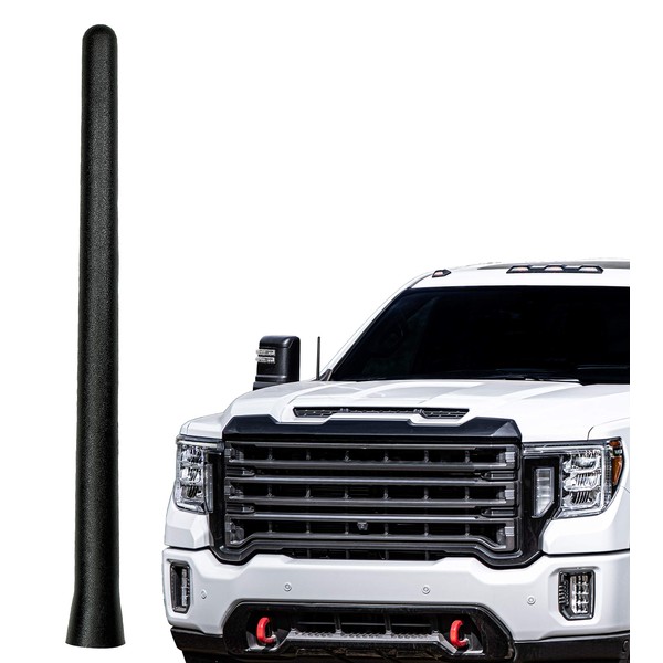 AntennaMastsRus - The Original 6 3/4 INCH is Compatible with GMC Sierra 2500 (2020-2024) - Car Wash Proof Short Rubber Antenna - Reception Guaranteed - German Engineered - Internal Copper Coil