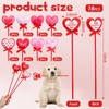 Yuntau 16 Pcs Valentine's Day Heart Floral Picks 12" 3D