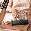 Electric Knife Sharpener, Dual-Sided 3-Stage Sharpener with Diamond Abrasives &