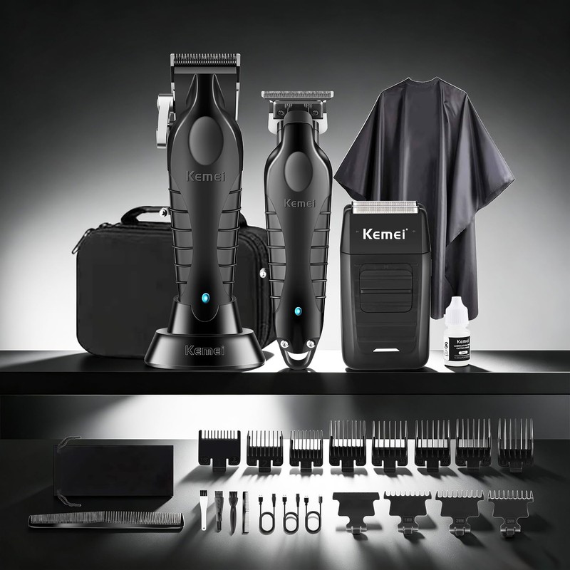 KEMEI Hair Clipper, Hair Trimmer, Beard Shaver Set for Men,