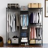 Xiofio 6 Tiers Heavy Duty Clothes Rack with Hanging Rods,Metal