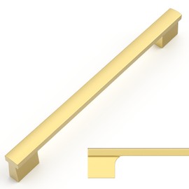 Amerdeco 10 Pack Brushed Gold Cabinet Pulls 7.5 Inch(192MM) Hole Centers Kitchen Cabinet Handles Hardware Kitchen Handles for Cabinets Cupboard Handles Drawer Pulls