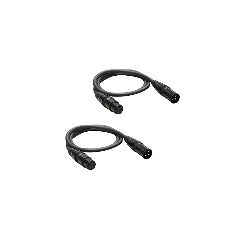 Audio 2000s E02103P2 XLR Male to Female 3 Feet Microphone