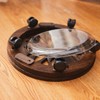 Wood Plant Stand Indoor,Plant Caddy with Lockable Wheels,Pot Stand,Rolling Plant