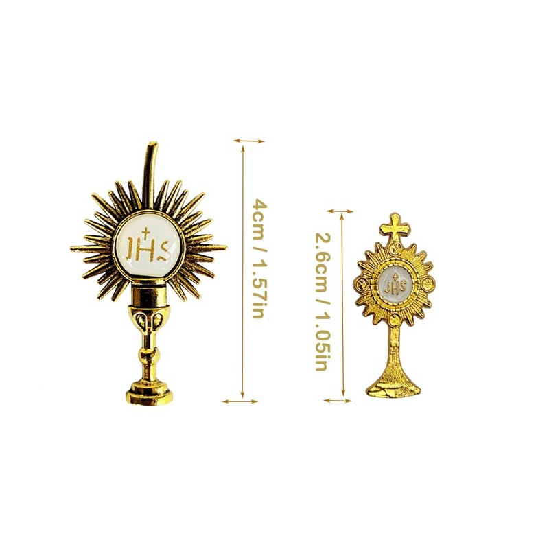 6Pcs First Communion Lapel Pins Gold Catholic Chalice Badge Gifts