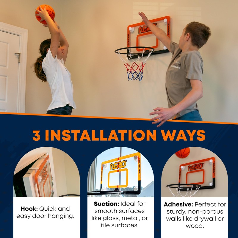 NERO SPORT Ninja Silent Basketball- Soft Foam Indoor Hoop Play