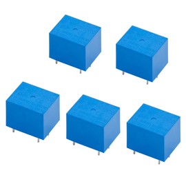 Heschen PCB Relay, JQC-3F(T73), DC12V Coil, SPDT, 7A 240VAC, 5 Pin Terminal, 5 Pack