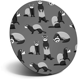 Destination Vinyl ltd Magnet for Refrigerator, Fridge BW - Cute Ferret Animal Rodent for Office, Cabinet and Whiteboard, Magnetic Stickers, 39074