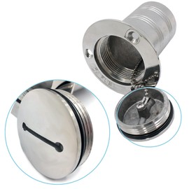 SHENGHUISS Boat Deck Fuel/Gas/Water/Waste Fill/Filler Tank Key Marine 316 Stainless Steel Deck Filler Marine Hardware for Yacht Caravan (A-1-1/2 inch Fuel Straight)