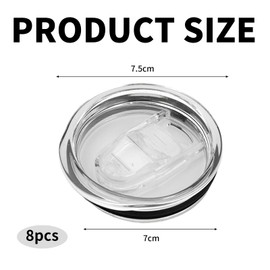 DEFIYEAR 8PCS Tumbler Lid Replacement, 20oz Leak-Proof Cup Lids, Spill-Proof Tumbler Lid Covers, Durable Travel Cup Lids, Reusable Plastic Sliding Lids for Travel Cups, Convenient Tumbler Travel Cup
