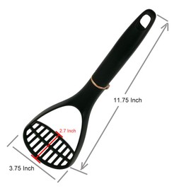 TENTA KITCHEN Good Grips Nylon Potato Solid Masher Professional Nylon Potato Masher,Garlic Press,Cooking and Kitchen Gadget. Ricer Press Blender Crusher for Non-Stick Cookware