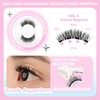 CALAILIS Magnetic Eyelashes, 1 Pair of Magnetic Eyelashes with Pliers,