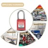 Bwintech 5 PCS 38MM Keyed Different Red Safety Padlock Lockout