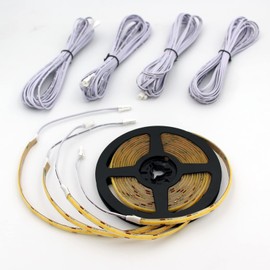 KOMIGAN 4 Pack Cuttable COB LED Strip Lights with 16.4ft Long Extension Cable Used for Indoor LED Stair Lights (40 inch, Warm White 3000K)
