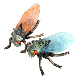 ibasenice 2pcs Decor Toys Realistic Cicadas Model Artificial Cicadas Ornament Cicadas Figurines Cicadas Recognition Model Simulation Cicadas Model Model Toy Doll Child Plastic Desktop