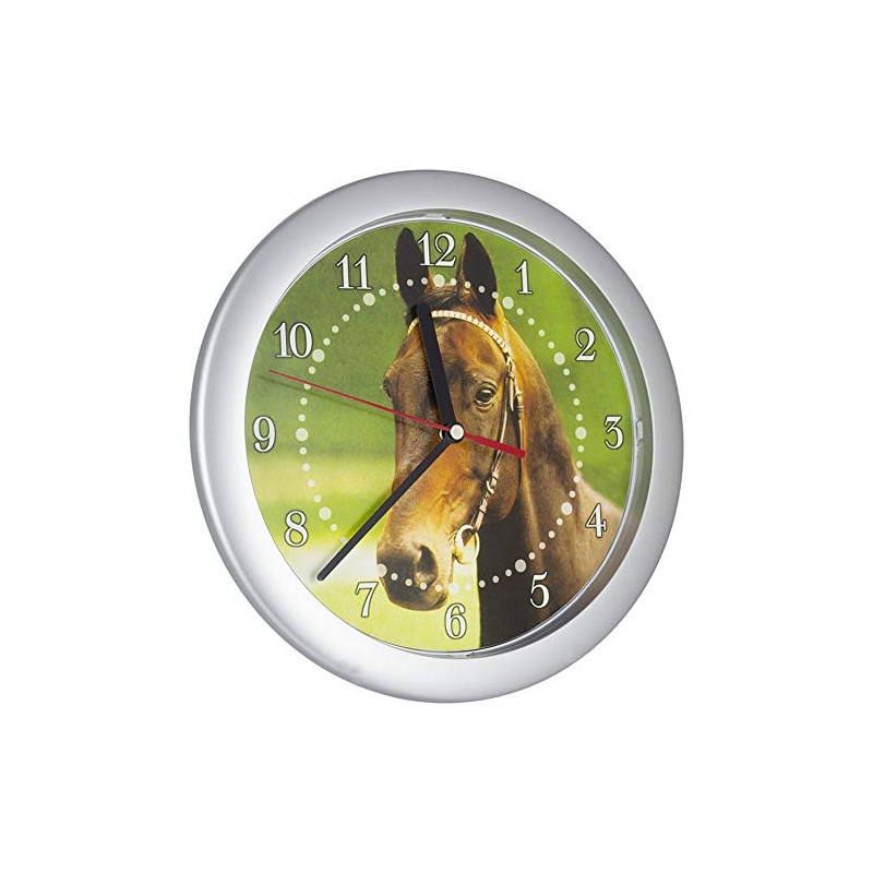 SELVA Children's Wall Clock - Horse Motif - ABS Case